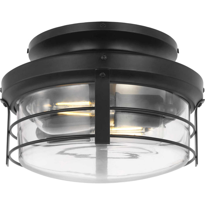 Progress Lighting P260004-31M-WB Two Light Fan Light Kit, Matte Black