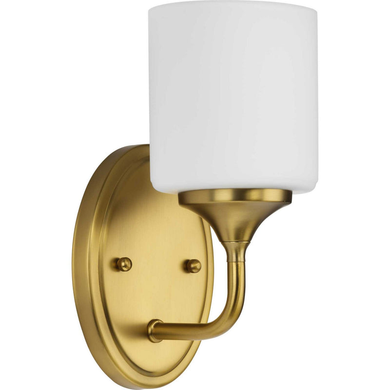 Progress Lighting P2801-191 One Light Bath, Brushed Gold