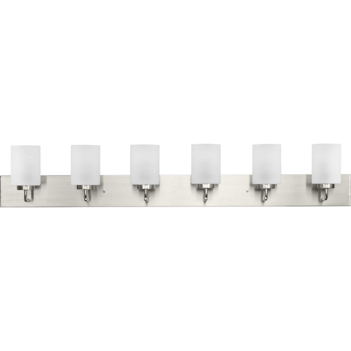 Progress Lighting P300421-009 Six Light Bath, Brushed Nickel