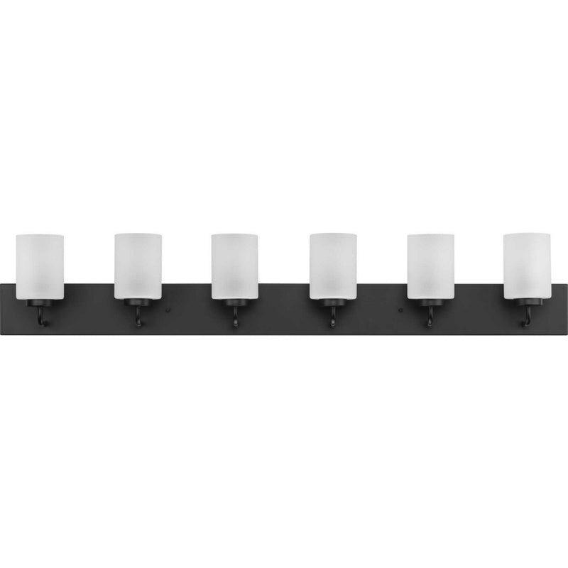 Progress Lighting P300421-031 Six Light Bath, Black