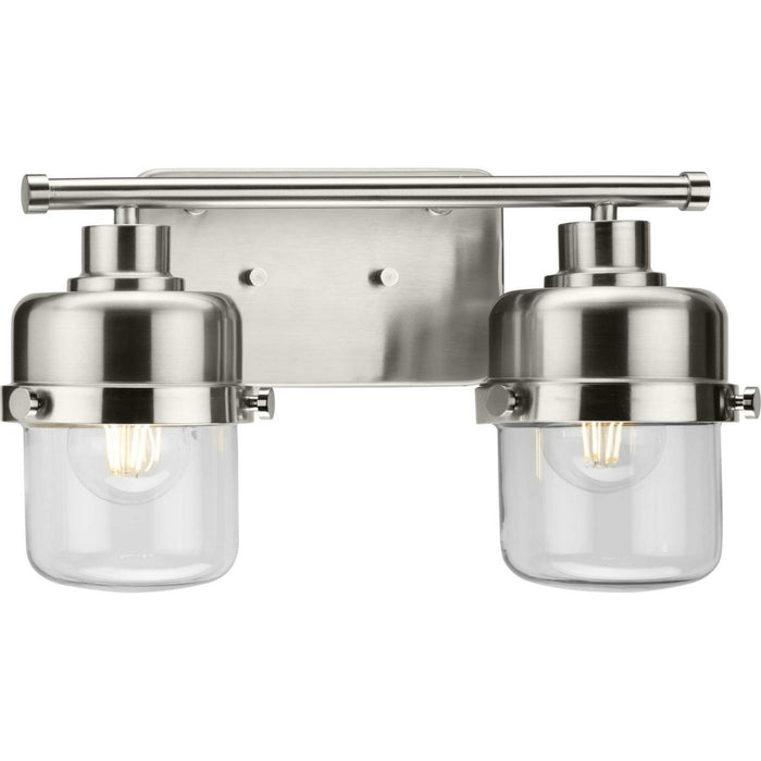 Progress Lighting P300423-009 Two Light Bath, Brushed Nickel