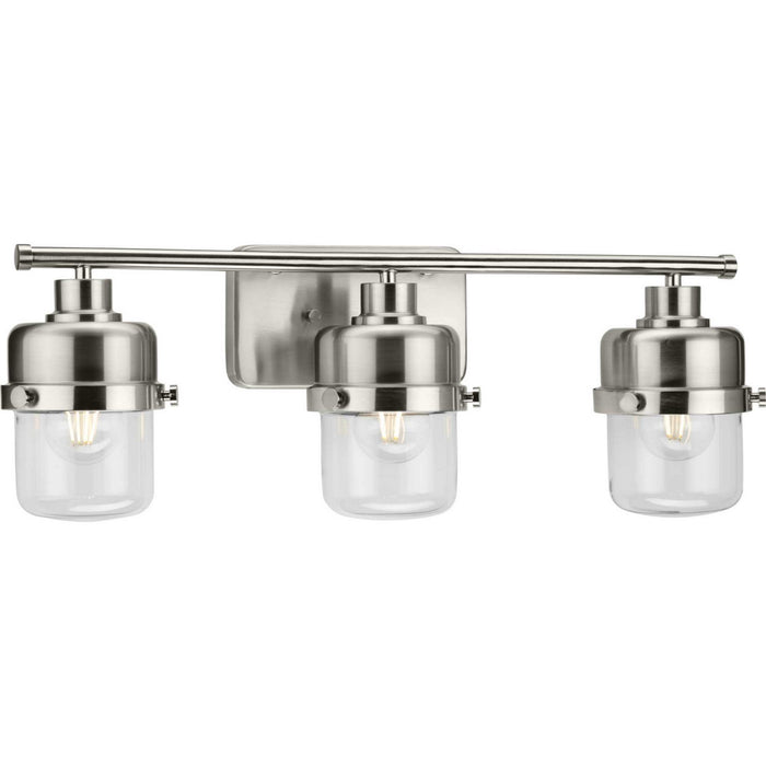 Progress Lighting P300424-009 Three Light Bath, Brushed Nickel