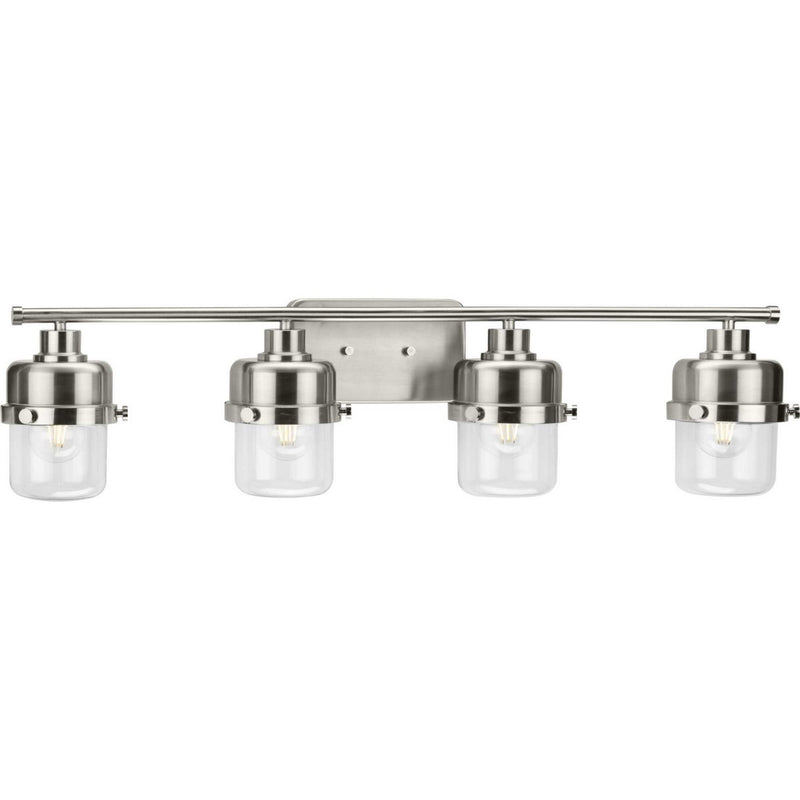 Progress Lighting P300425-009 Four Light Bath, Brushed Nickel