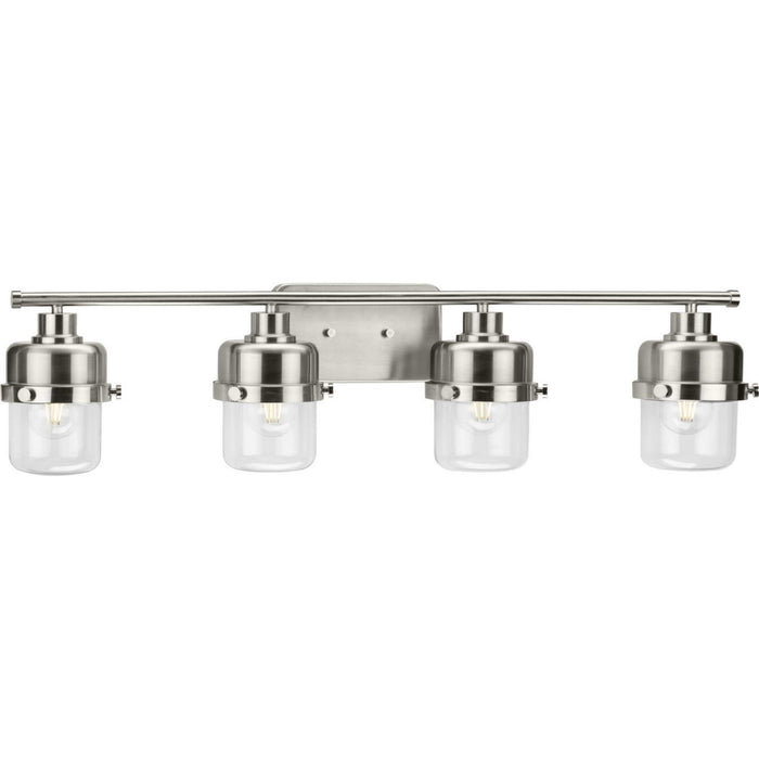Progress Lighting P300425-009 Four Light Bath, Brushed Nickel