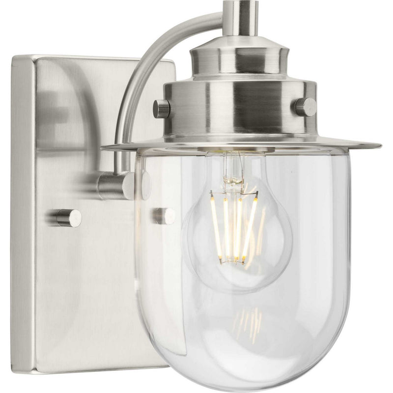 Progress Lighting P300434-009 One Light Bath, Brushed Nickel