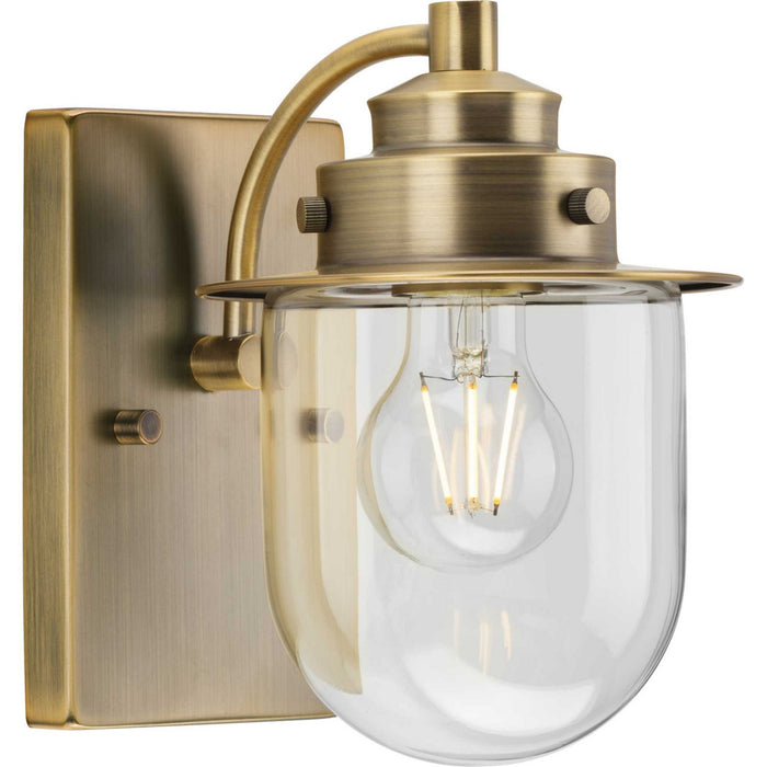Progress Lighting P300434-163 One Light Bath, Vintage Brass