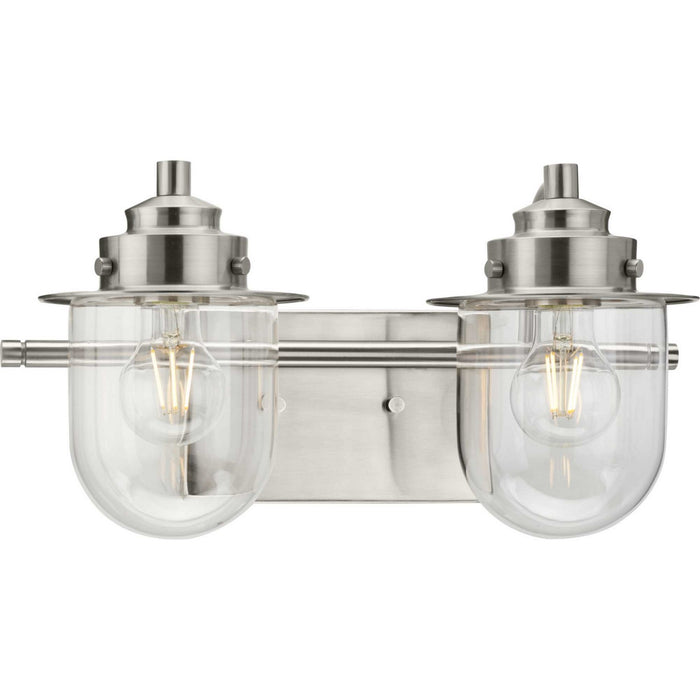 Progress Lighting P300435-009 Two Light Bath, Brushed Nickel