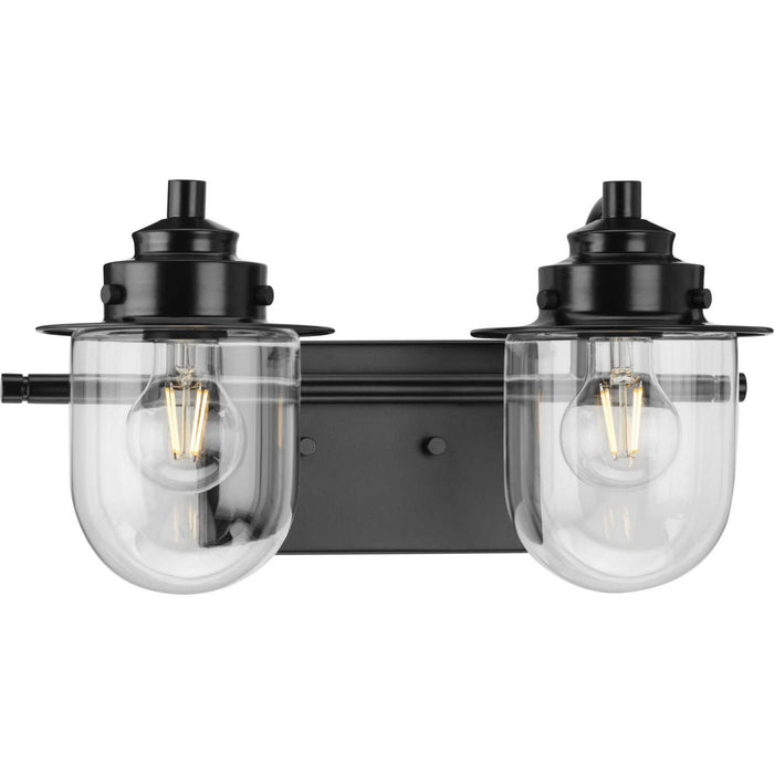 Progress Lighting P300435-31M Two Light Bath, Matte Black