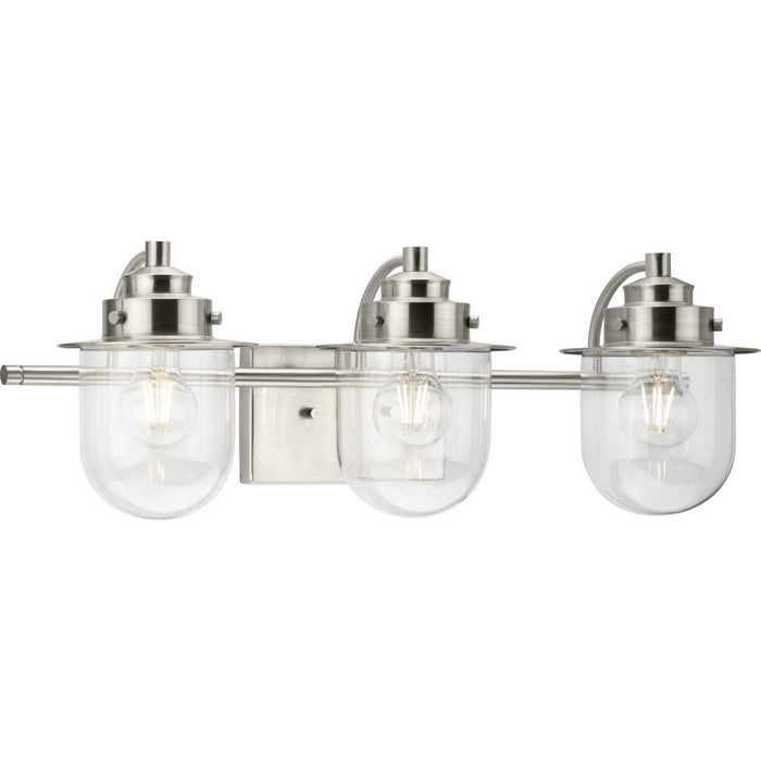 Progress Lighting P300436-009 Three Light Bath, Brushed Nickel