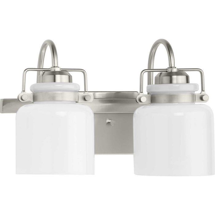 Progress Lighting P300439-009 Two Light Bath, Brushed Nickel