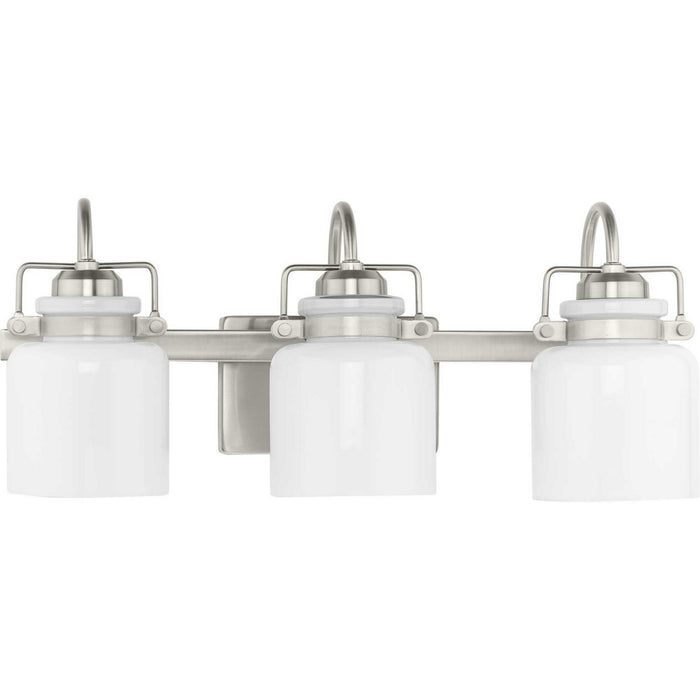 Progress Lighting P300440-009 Three Light Bath, Brushed Nickel
