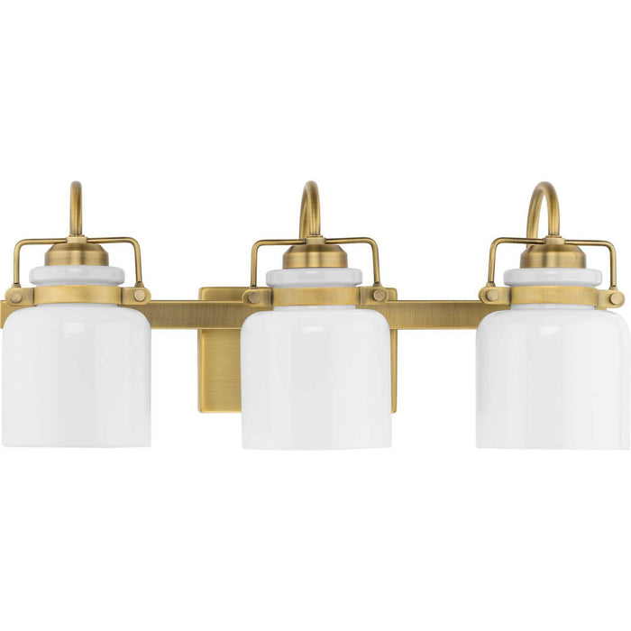 Progress Lighting P300440-163 Three Light Bath, Vintage Brass