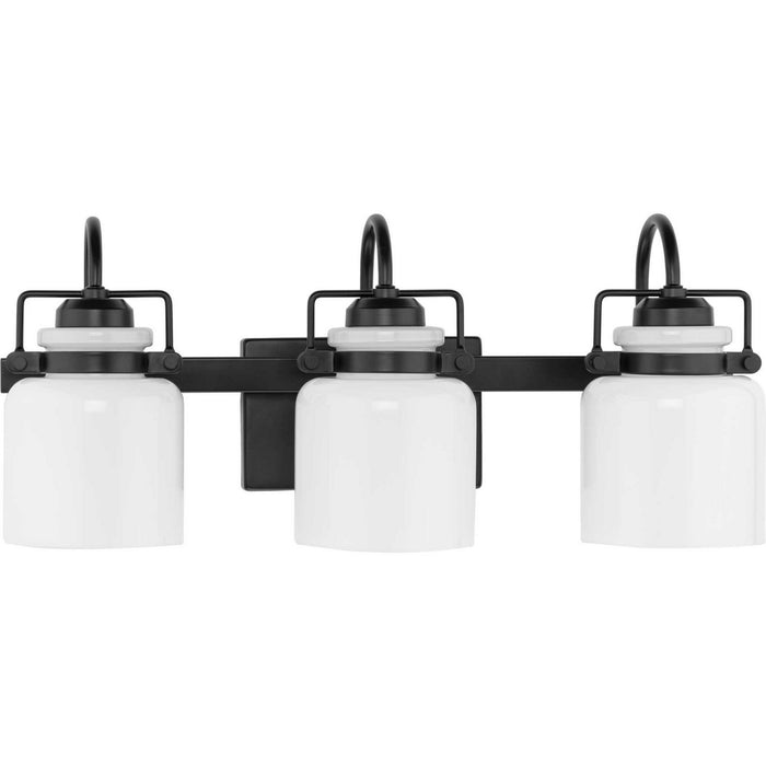 Progress Lighting P300440-31M Three Light Bath, Matte Black