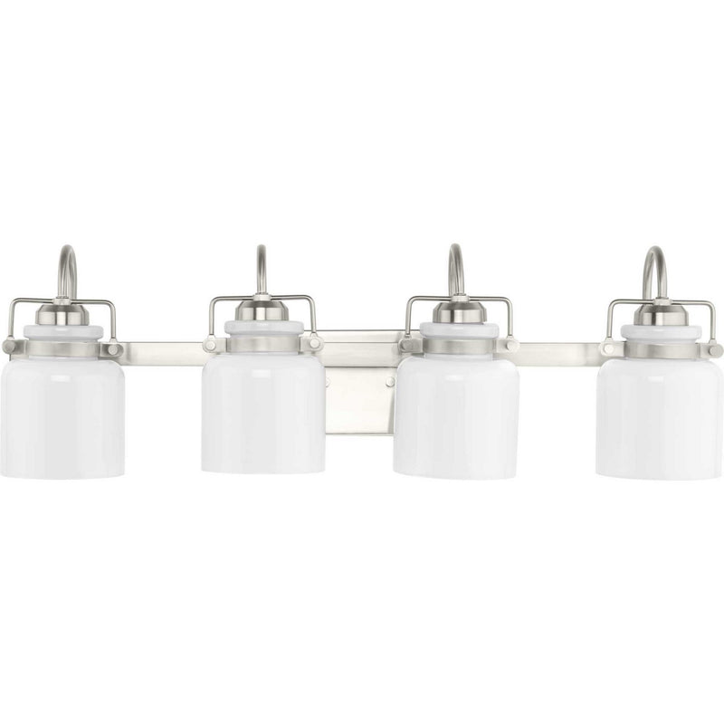 Progress Lighting P300441-009 Four Light Bath, Brushed Nickel