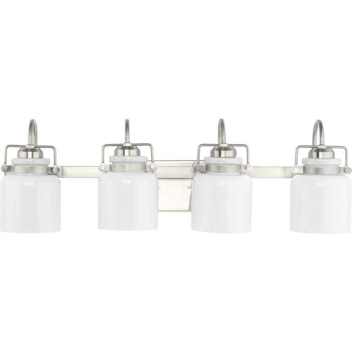 Progress Lighting P300441-009 Four Light Bath, Brushed Nickel