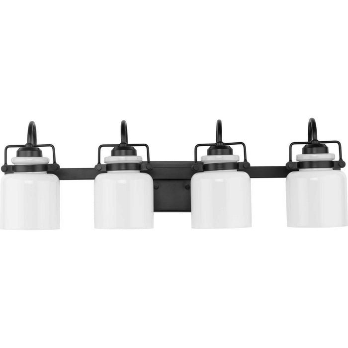 Progress Lighting P300441-31M Four Light Bath, Matte Black