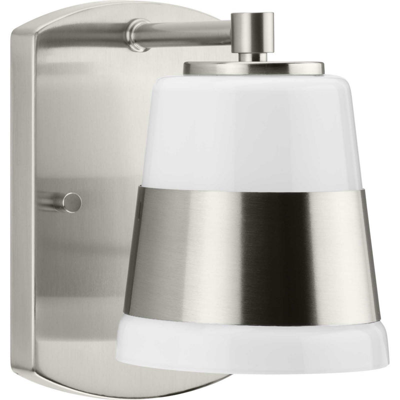 Progress Lighting P300442-009 One Light Bath, Brushed Nickel