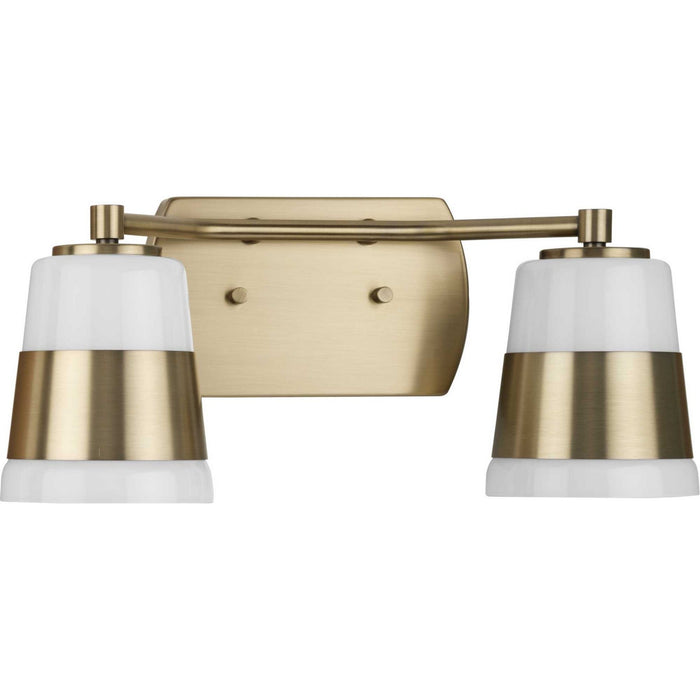 Progress Lighting P300443-163 Two Light Bath, Vintage Brass