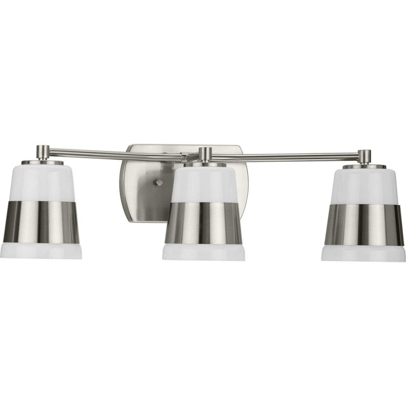 Progress Lighting P300444-009 Three Light Bath, Brushed Nickel
