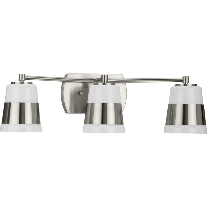 Progress Lighting P300444-009 Three Light Bath, Brushed Nickel
