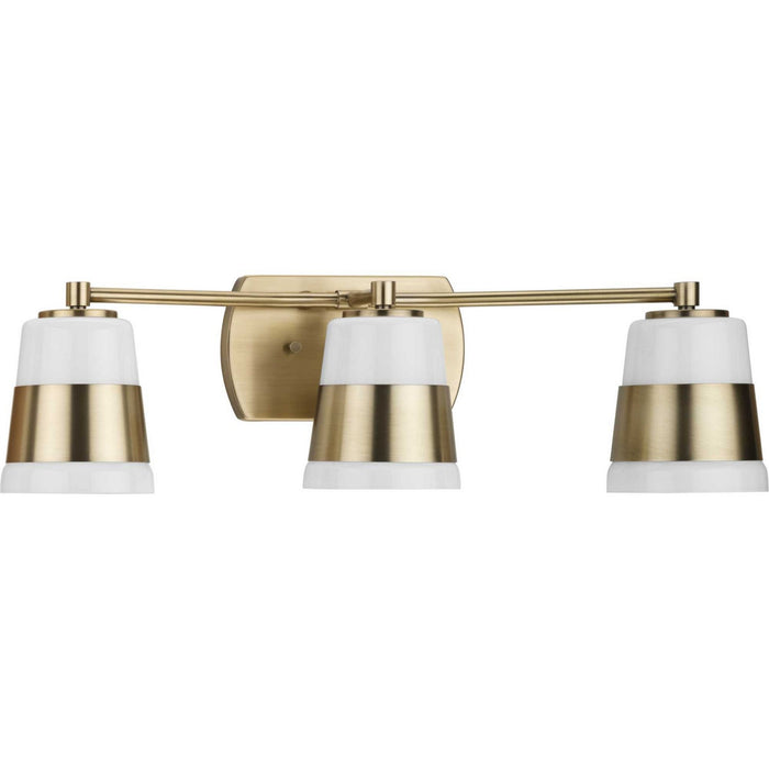 Progress Lighting P300444-163 Three Light Bath, Vintage Brass