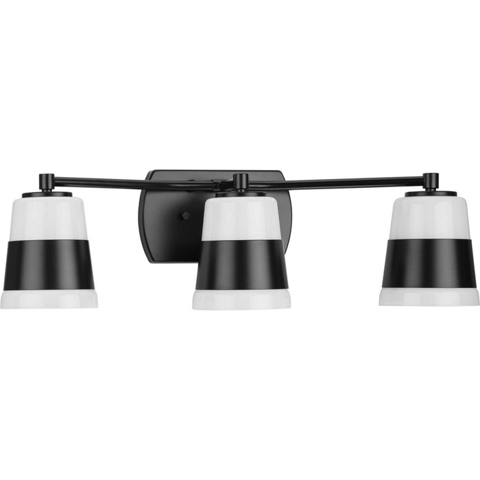Progress Lighting P300444-31M Three Light Bath, Matte Black