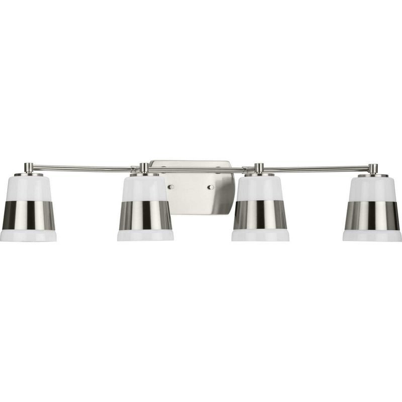 Progress Lighting P300445-009 Four Light Bath, Brushed Nickel