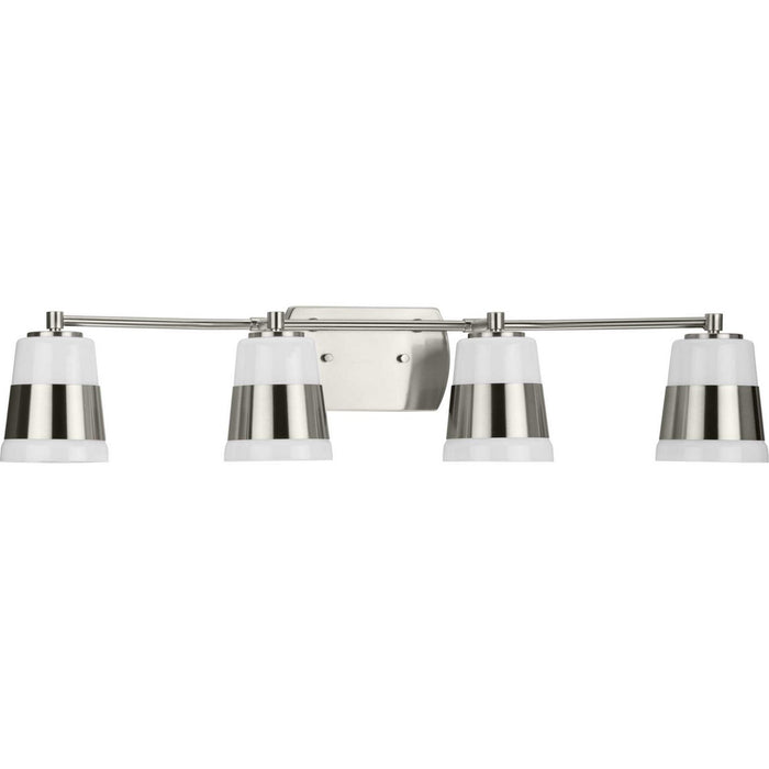 Progress Lighting P300445-009 Four Light Bath, Brushed Nickel