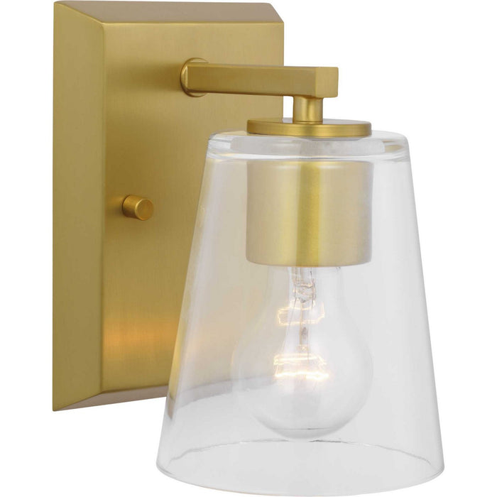 Progress Lighting P300457-191 One Light Bath, Brushed Gold