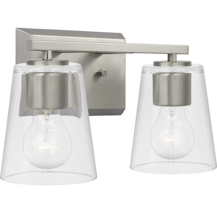 Progress Lighting P300458-009 Two Light Bath, Brushed Nickel