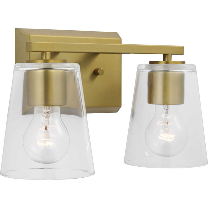 Progress Lighting P300458-191 Two Light Bath, Brushed Gold