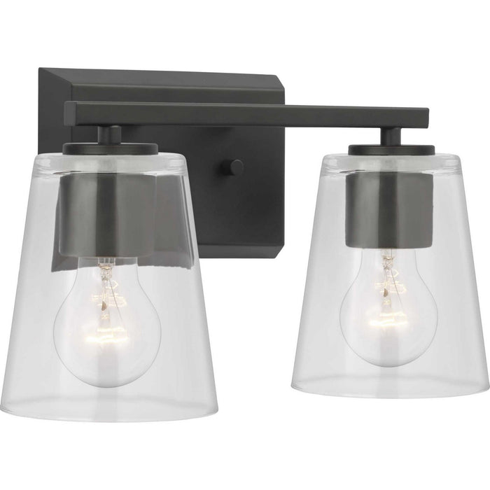 Progress Lighting P300458-31M Two Light Bath, Matte Black