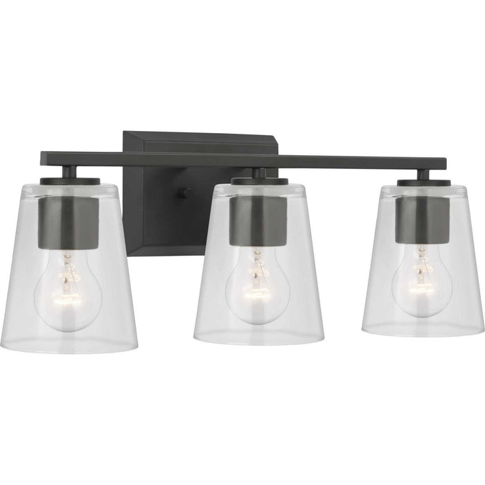Progress Lighting P300459-31M Three Light Bath, Matte Black