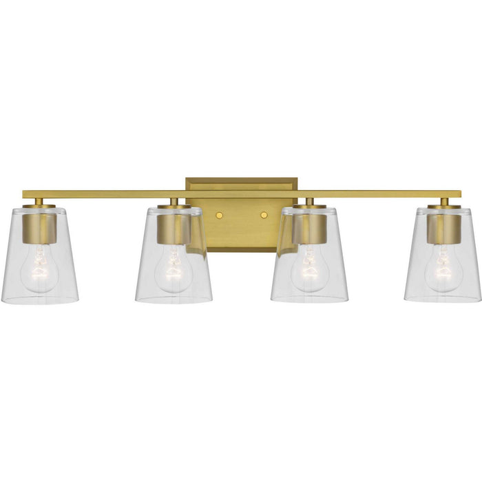 Progress Lighting P300460-191 Four Light Bath, Brushed Gold