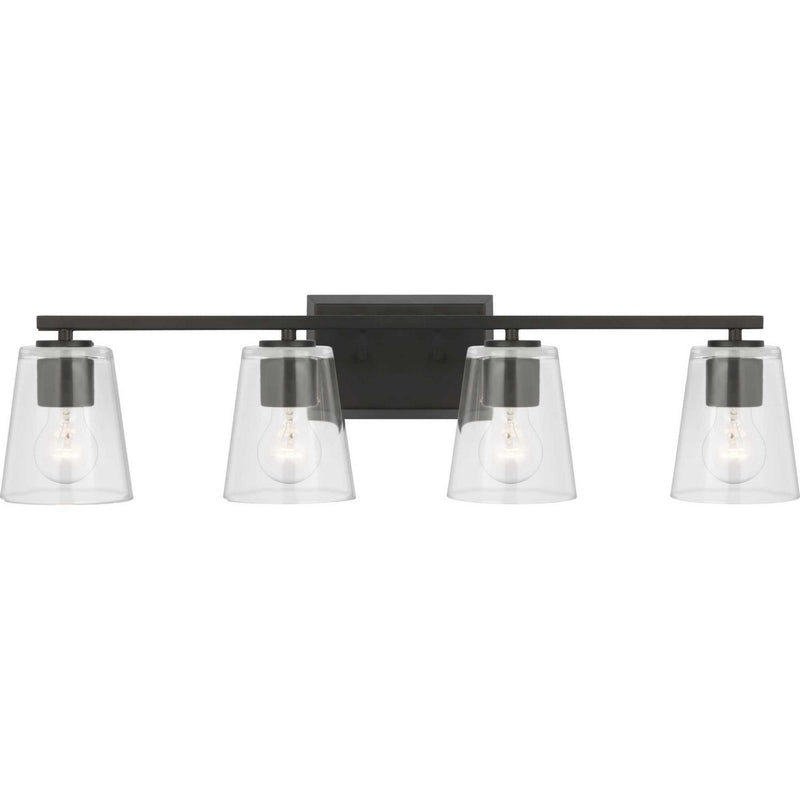 Progress Lighting P300460-31M Four Light Bath, Matte Black