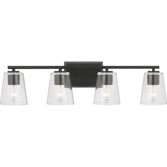 Progress Lighting P300460-31M Four Light Bath, Matte Black