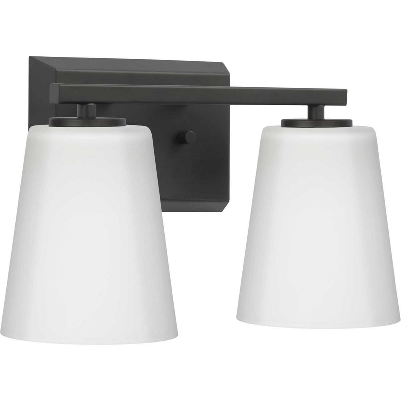 Progress Lighting P300462-31M Two Light Bath, Matte Black