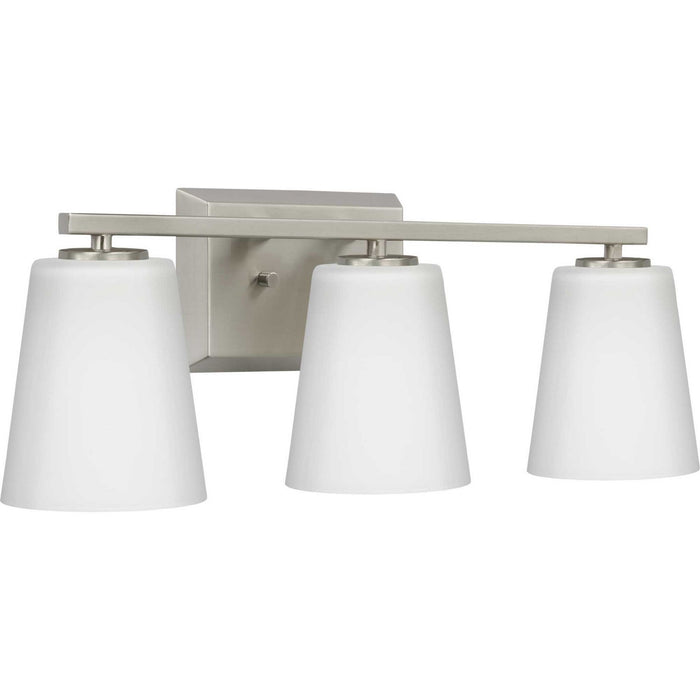 Progress Lighting P300463-009 Three Light Bath, Brushed Nickel