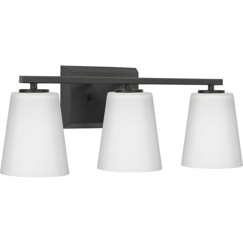 Progress Lighting P300463-31M Three Light Bath, Matte Black