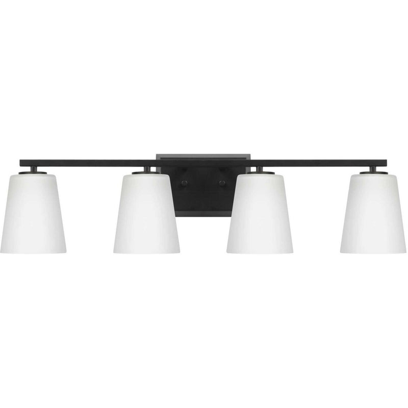 Progress Lighting P300464-31M Four Light Bath, Matte Black