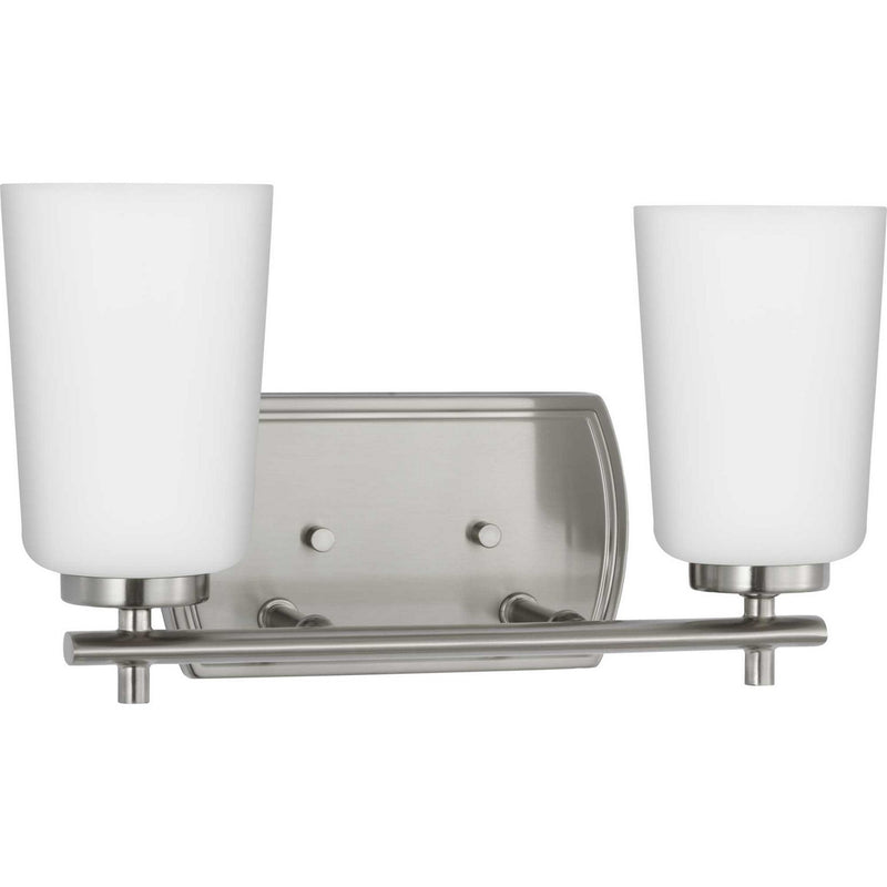 Progress Lighting P300466-009 Two Light Bath, Brushed Nickel