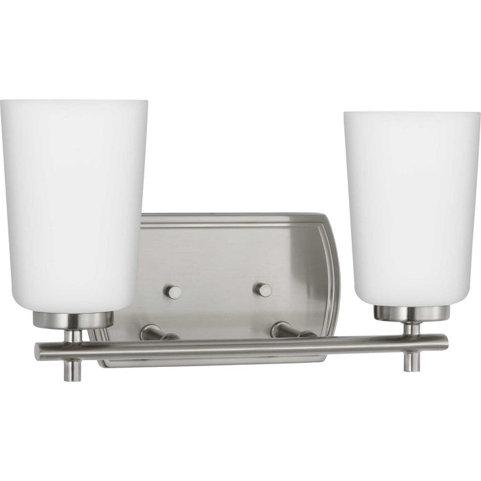 Progress Lighting P300466-009 Two Light Bath, Brushed Nickel