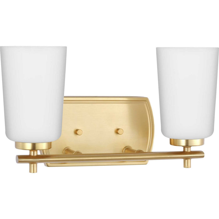 Progress Lighting P300466-012 Two Light Bath, Satin Brass