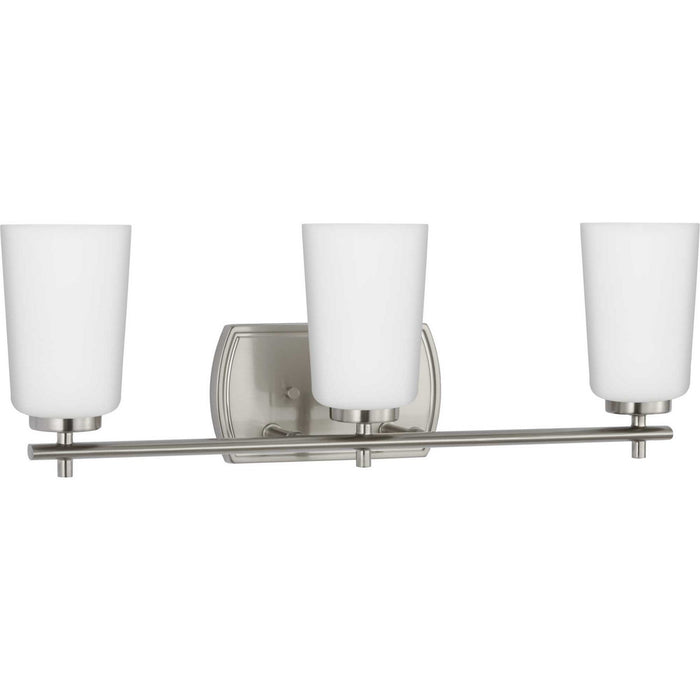 Progress Lighting P300467-009 Three Light Bath, Brushed Nickel