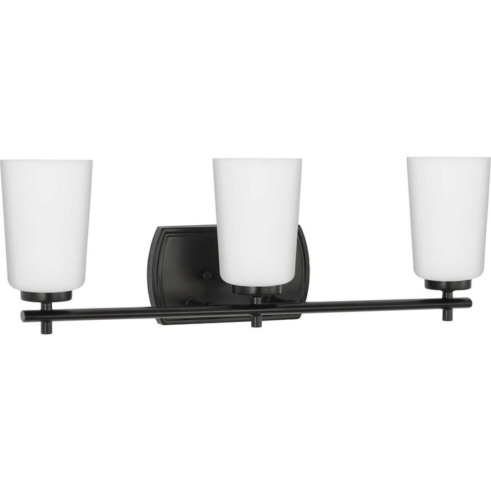 Progress Lighting P300467-31M Three Light Bath, Matte Black