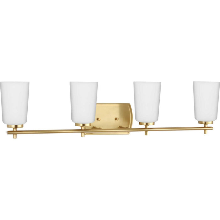Progress Lighting P300468-012 Four Light Bath, Satin Brass