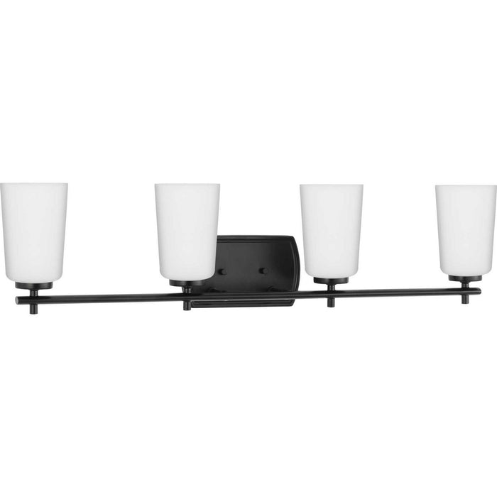 Progress Lighting P300468-31M Four Light Bath, Matte Black