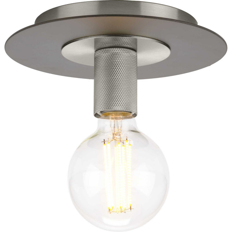 Progress Lighting P350247-009 One Light Flush Mount, Brushed Nickel
