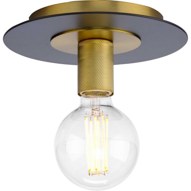 Progress Lighting P350247-109 One Light Flush Mount, Brushed Bronze
