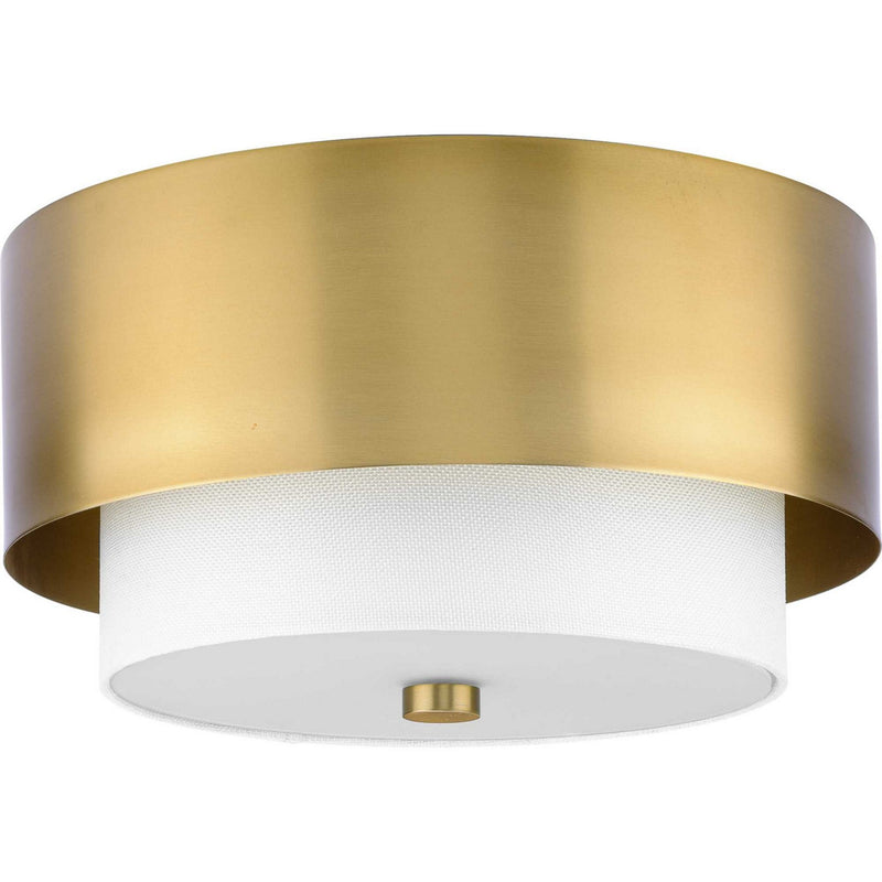Progress Lighting P350249-109 Two Light Flush Mount, Brushed Bronze